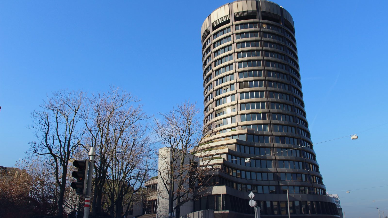 The Bank for International Settlements tower in Basel