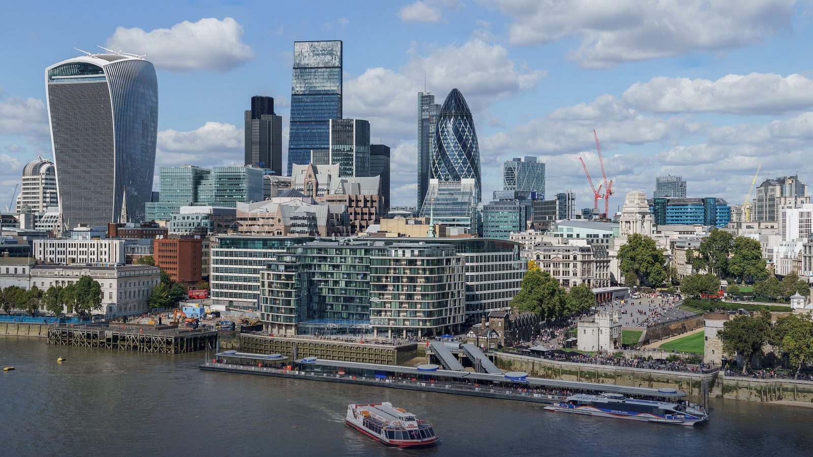 The City of London skyline seen across the Thames